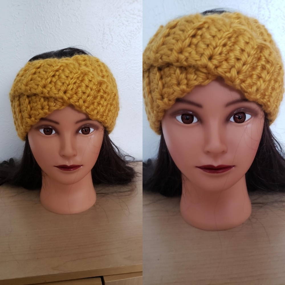 Women's/Teen's Hand Made Twisted Ear Warmer - Picture 1 of 4